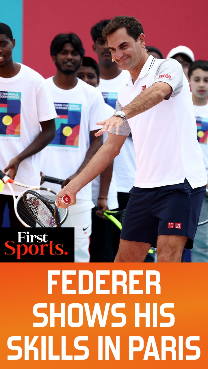 Roger Federer Rolls Back The Years In Paris Stadium Inauguration