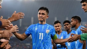 Watch: Emotional Sunil Chhetri receives guard of honour from India teammates after farewell match
